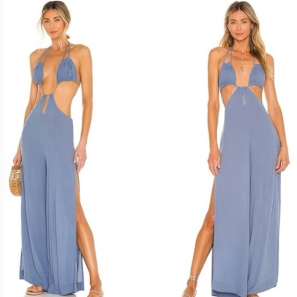 Tularosa Sofian Cut-out Bikini Jumpsuit Periwinkle S
